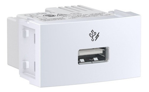Imagen 1 de 9 de Modulo Usb 1 Toma 1a Linea Base Blanco Schneider Plasnavi