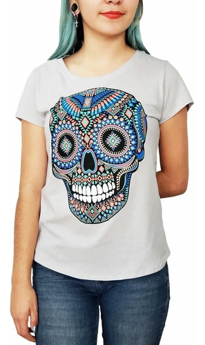 Playera Larva - Blusa Calavera Tribal Psy