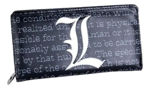 Death Note Cartera Larga L Unisex Reglas Zipper Alta Calidad