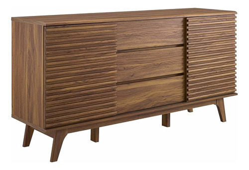 Modway Render Mueble Moderno De Mediados De Siglo Para Mesa Nuez