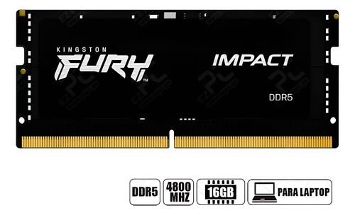 Memoria Ram Ddr5 16gb 4800mhz Sodimm Kingston Para Laptop