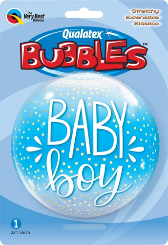 Globo Burbuja Baby Shower Niño X 1  Qualatex-hcf 