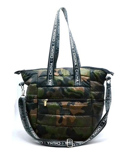 Bolso Matero Chuna Verona Matelasse Camuflado Verde