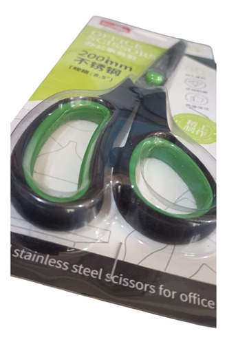 Tijeras Delgadas Para Oficina De 200mm Verde