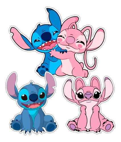 Kit Festa Stich E Angel Só Um Bolinho 35 Pçs