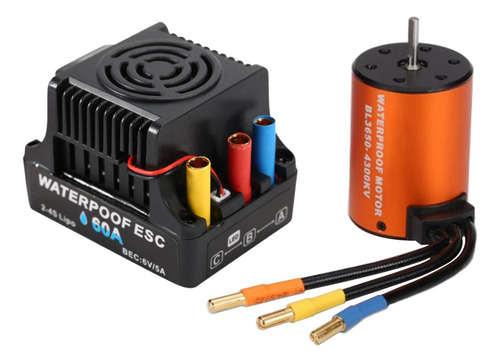 Motor Rc Sin Escobillas Y Accesorio Esc 60a Para Hsp 94123
