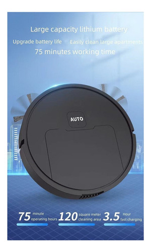 '' Robot Aspirador Y Limpiaparabrisas Robot Vacuum-mop Black
