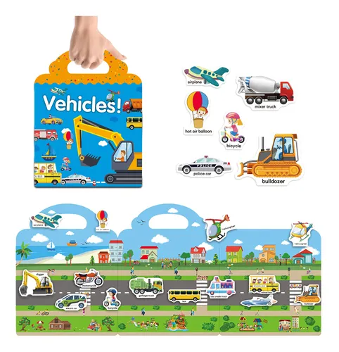 Libros Adhesivos Reutilizables, Calcomanias Para Vehiculos,