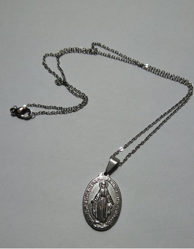 Collar Cadena Y Medalla Virgen De Los Milagros 