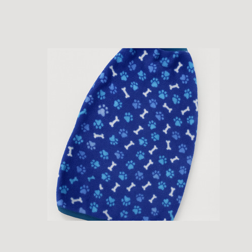 Poncho Polar Chaleco Estampado Perros Ropa Invierno Abrigo Talle 7 -- Huellitas