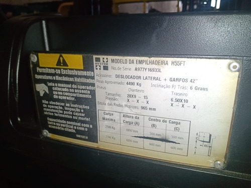 Imagem 7 de 15 de Empilhadeira Hyster H55ft Glp T2e 2013 Mini Alav. (3)repasse
