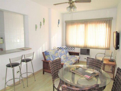 Imagem 2 de 17 de Apartamento A Venda Na Praia Do Tombo - Guarujá, 01 Dormitório, Com Garagem E Lazer - Ap0496