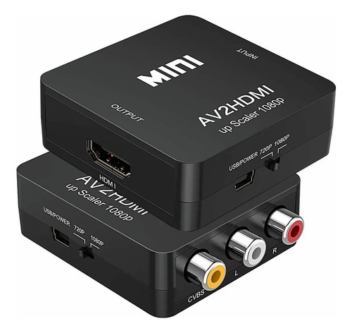 N Convertidor Rca - Av A Hdmi Audio Video Adaptador Av2hdmi