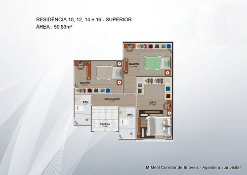 Imagem 23 de 30 de Sobrado Em Condomínio Com 3 Dormitórios À Venda Com 105m² Por R$ 598.900,00 No Bairro Uberaba - Curitiba / Pr - M2ub-rbg161718