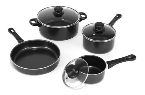 Set De Ollas 7 Piezas Bateria De Cocina Ollas Y Sartenes