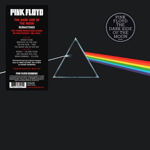 Pink Floyd - The dark side of the moon- vinil versão remasterizado 2016 em caja de plástico produzido por Pink Floyd Music