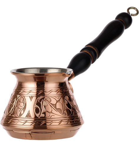 Juego Café Griego Turco 6 Piezas Cobre Y Plata