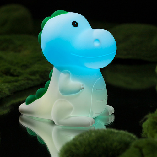 Luz Nocturna Táctil De Dinosaurio Que Cambia De Color Y Reca