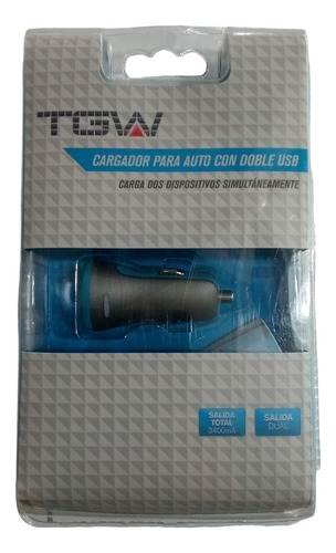 Cargador Para Auto Con Doble Usb Tgw Ipho80u 