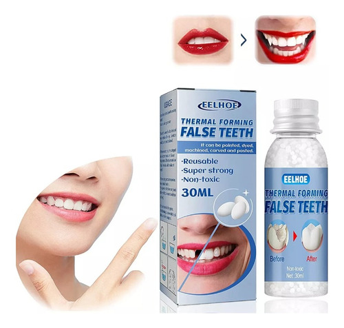 -- Perlas Reparación Dientes Postizos Dientes Gránulos 30ml