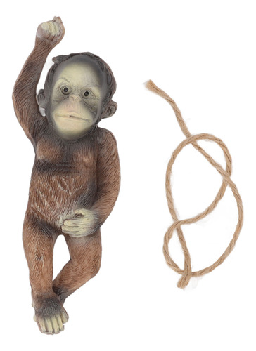 Estátua Suspensa De Bebê Macaco, Resina Esculpida Requintada