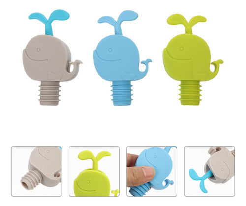Botella Reutilizable De Corcho Stoppers Whale, 3 Unidades
