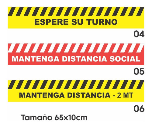 Vinilos Calcos Para Piso Distanciamiento Social X 3 + Regalo