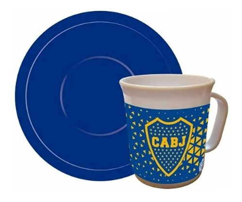 Taza Con Plato Boca Juniors Licencia Oficial Bo086  Maple