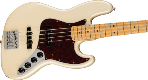 Fender Player Plus Jazz Bass, Olympic Pearl, Diapasón De A. Color Perla Olímpica