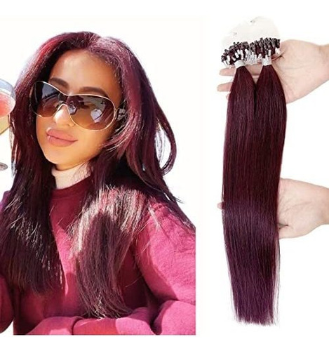 Micro Pelo Extensiones De Pelo Missla 22 Pulgadas N72ta