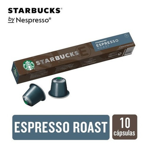 Imagen 1 de 5 de Capsulas Starbucks Espresso Roast Oficial By Nespresso 10 Unidades