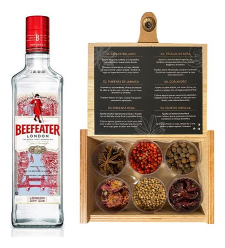 Gin Beefeters 700ml + Caja Mixologia Botánica X6