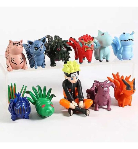 Kit 11 Figura De Acción Naruto Bijuus Kurama Coleccionable A