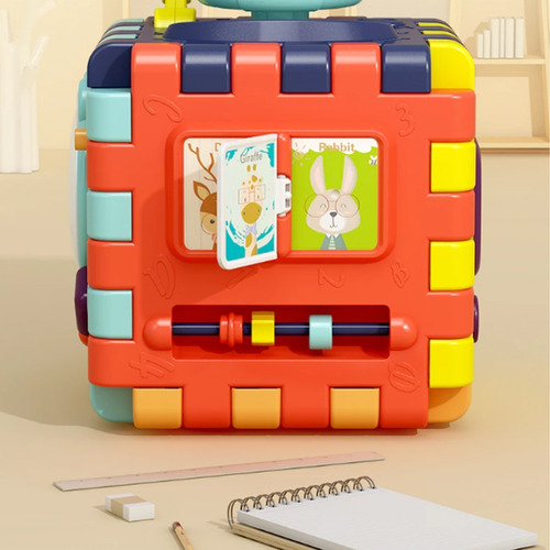 Imagen 5 de 10 de Cubo Didactico Con 6 Actividades Juguete Educativo Motesori