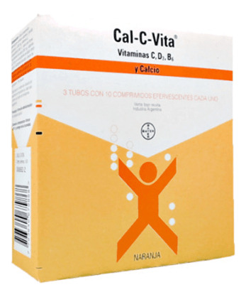 Cal - C - Vita Vitaminas C,d3,b6 Y Calcio Bayer X 30comp Efe