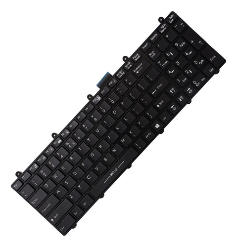 Teclado Para Notebook Msi V123322ak1 Com Leds Rgb Cor Conforme Imagens Do Anúncio