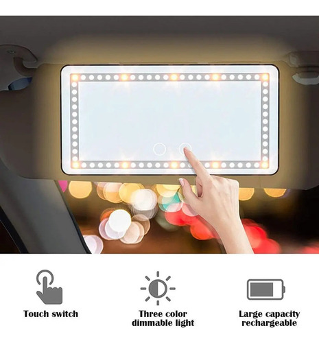 Espejo De Tocador Con Visera Solar Para Automóvil De 60 Led