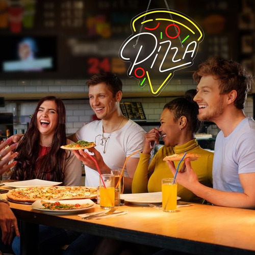 Letrero Led De Neón Con Forma De Pizza, Usb, Para Decoración