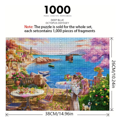 Rompecabezas Seashores De 1000 Piezas, 38 X 26 Cm
