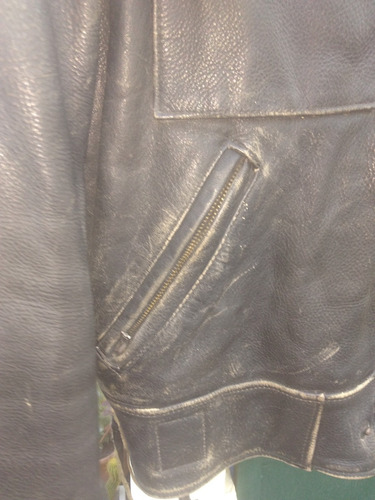 Campera De Cuero Original Motor Oil - Mujer