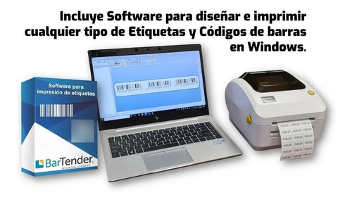 Kit Impresora De Etiquetas Joyería Térmica Con 3 Rollos Full