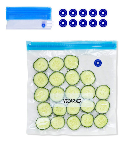 30 Bolsas Almacenamiento Selladoras Al Vacio Reutilizables