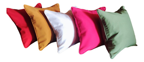 Fundas De Almohadones Pack Por 4 Con Vivo En El Borde  