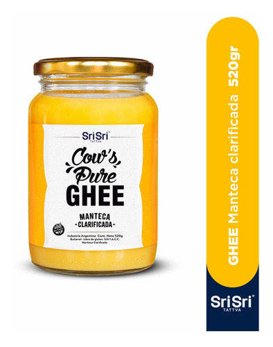 Ghee Manteca Clarificada Cows Pure Sri Sri 520g Sin Tacc