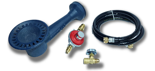 Quemador Flama Desplegada De Hierro Colado Kit Conexión Qc1