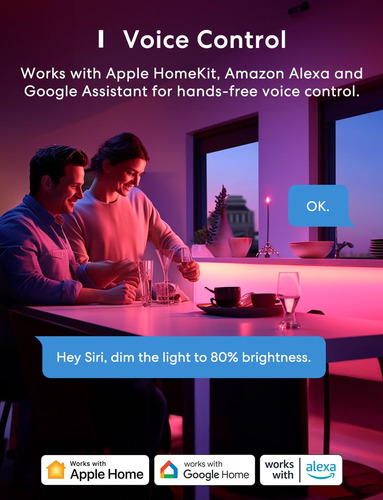 Meross Smart Led Light Bulb, Smart Wifi Led Bulbs Compati...