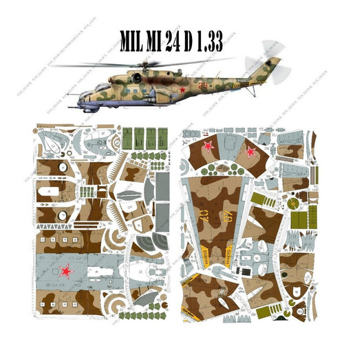 Mil Mi 24d 1.33 Papercraft