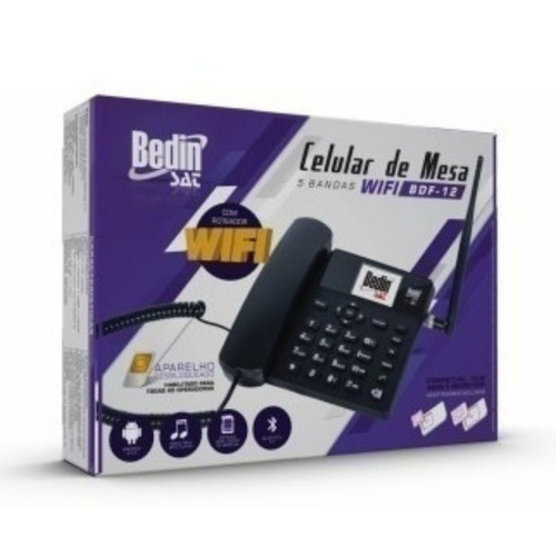 Imagem 2 de 4 de Celular De Mesa Bdf-12 5 Bandas 3g Wifi Android 4.4 Radio