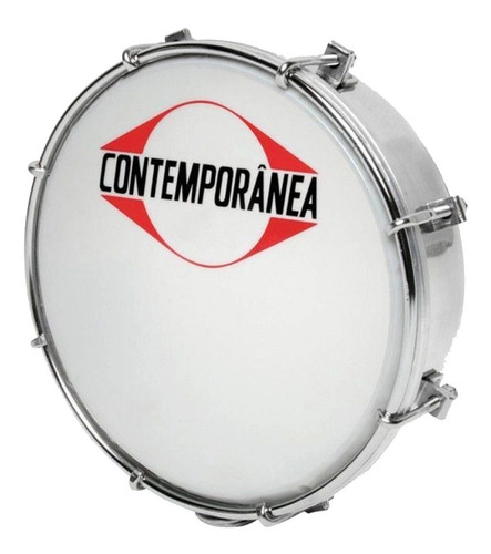 Tamborim Contemporânea 206lt 6 Alumínio + Baqueta + Chave Af