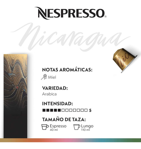 10 Cápsulas De Café Nespresso Lungo Nicaragua